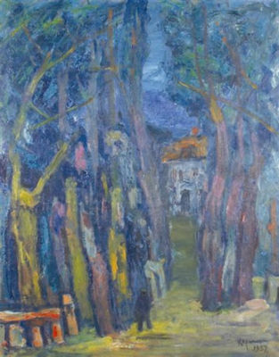 Figure and House in a Forest, 1957