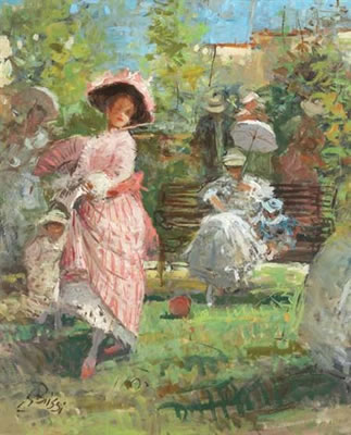 SUNDAY IN THE PARK by Sergio Cirno Bissi - Auction record, sale price, and art valuation. Compare with similar artists and explore comparable artworks.
