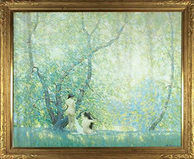 LADIES BY THE LAKE by Allen Dean Cochran - Auction record, sale price, and art valuation. Compare with similar artists and explore comparable artworks.