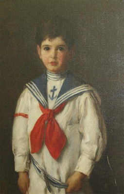 Portrait of a Young Boy in a Sailor's Costume, 1912 by Louise Howland King Cox - Auction record, sale price, and art valuation. Compare with similar artists and explore comparable artworks.