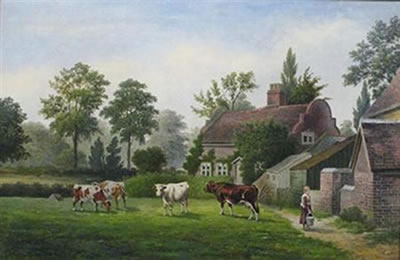 Sample artwork by William P Cartwright (1855 - 1915), known for land and waterscape painting - View similar artists and auction records