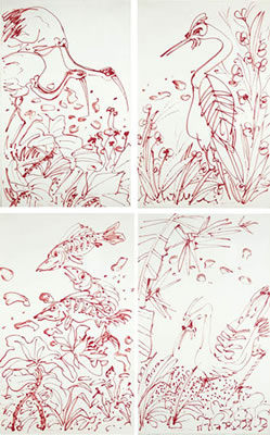 Sample artwork by Brad Darius Davis (Born 1942), known for modernist-leaning landscape, flowers, non objective style - View similar artists and auction records