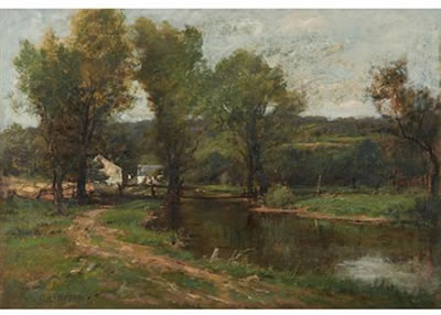 Farmhouse Along a River