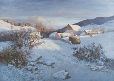 Farm Buildings in Snow, 1923