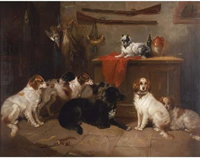 Sir Walter Scott's Dogs, 1854 by George (Smith) Armfield - Auction record, sale price, and art valuation. Compare with similar artists and explore comparable artworks.