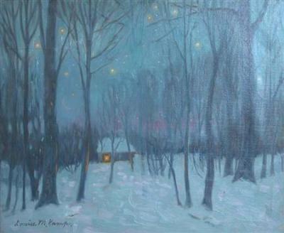 (i) Sunset AND (ii) A Winter Evening by Louise Mary Wahl Kamp - Auction record, sale price, and art valuation. Compare with similar artists and explore comparable artworks.