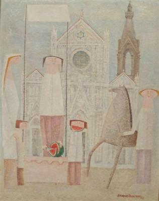 Figures before a Church Eating Watermelon, 1962