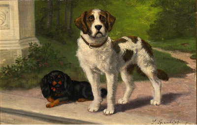 Two Curious Pups by Sophie Sperlich - Auction record, sale price, and art valuation. Compare with similar artists and explore comparable artworks.
