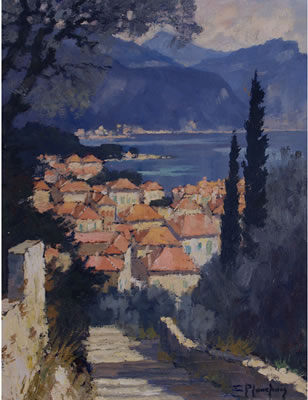 View of Cap d'Ail on the French Riviera by Edouard Planchais - Auction record, sale price, and art valuation. Compare with similar artists and explore comparable artworks.