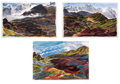 (i) Haleakala 9 am, 1986 ; (ii) Haleakala 10 am, 1986 ; (iii) Haleakala 11 am, 1986 by Susan Shatter - Auction record, sale price, and art valuation. Compare with similar artists and explore comparable artworks.