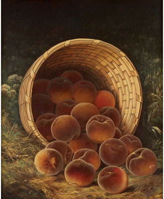 Peaches in a basket by William Mason Brown - Auction record, sale price, and art valuation. Compare with similar artists and explore comparable artworks.
