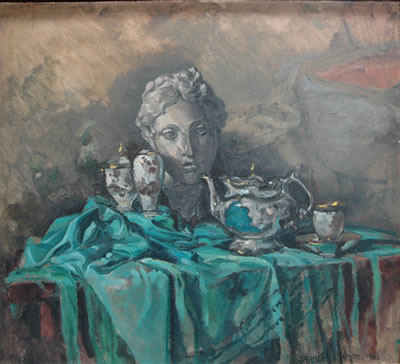 Still Life with Porcelain and a Bust, 1946