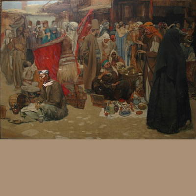 At the Bazaar, 1918