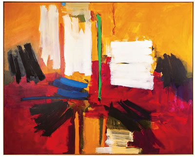 Sample artwork by Ronaldo De Juan (1931 - 1989), known for abstract expressionist painting - View similar artists and auction records
