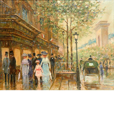 (i) Strollers on a Paris Boulvard ; (ii) At the Arch ; (iii) Sunday Traffic