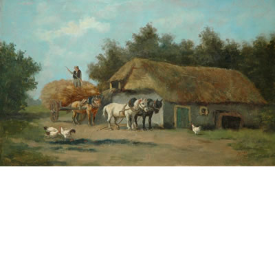 Hay Wagon by Hermanus Charles Christiaan Bogman - Auction record, sale price, and art valuation. Compare with similar artists and explore comparable artworks.