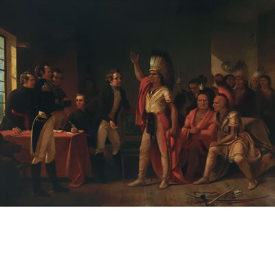 The Meeting of Tecumseh and William Henry Harrison at Vincennes (Tecumseh and Harrison), 1851
