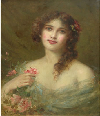 Lady Holding a Rose by William Joseph Carroll - Auction record, sale price, and art valuation. Compare with similar artists and explore comparable artworks.