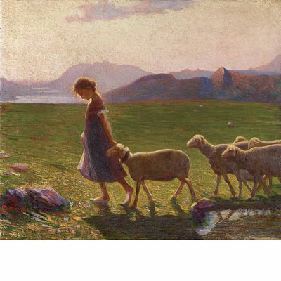 End of the Day (Pastorella con pecore), 1912