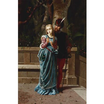 Faust and Marguerite, 1870 by Gabriele Castagnola - Auction record, sale price, and art valuation. Compare with similar artists and explore comparable artworks.