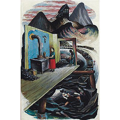 Coal Miner's Family by Harry Sternberg - Auction record, sale price, and art valuation. Compare with similar artists and explore comparable artworks.