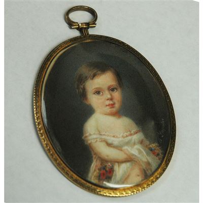 Portrait Miniature of a Baby