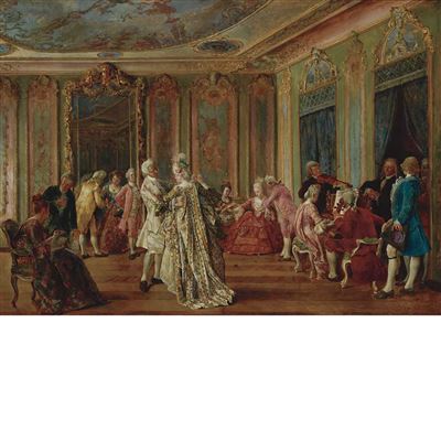 An Evening's Entertainment, 1875 by Ignacio Leon Escosura - Auction record, sale price, and art valuation. Compare with similar artists and explore comparable artworks.