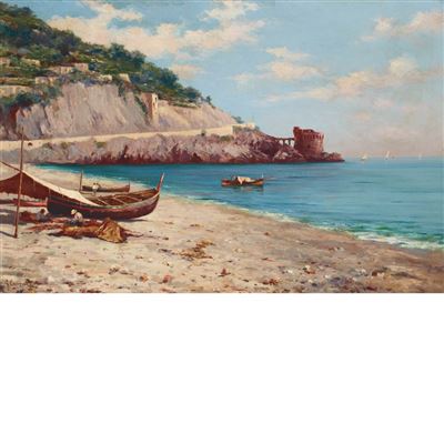 Fisherman Along the Italian Coast