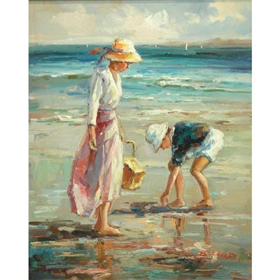 Discovery on the Beach by Claude-Marie Buford - Auction record, sale price, and art valuation. Compare with similar artists and explore comparable artworks.