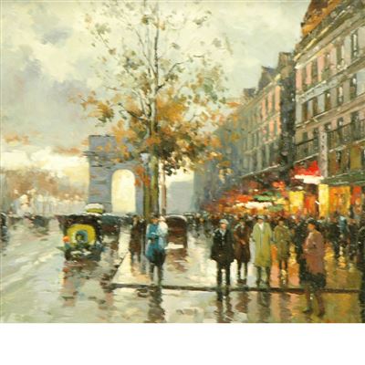 Paris Street Scene by René Rambert - Auction record, sale price, and art valuation. Compare with similar artists and explore comparable artworks.
