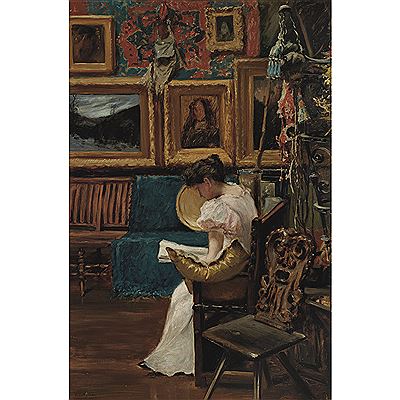 Mrs. William Merritt Chase in Chase's Studio