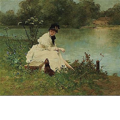 By The River by Ferdinand Heilbuth - Auction record, sale price, and art valuation. Compare with similar artists and explore comparable artworks.