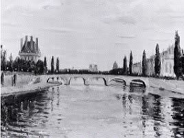 View of the Louvre and Notre