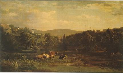 Landscape With Cows, A Town