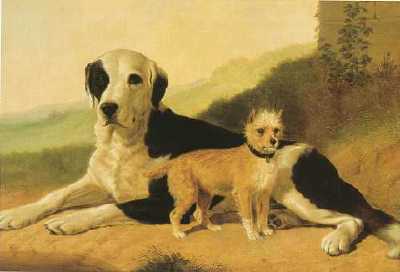Hound and Terrier in a Landscape