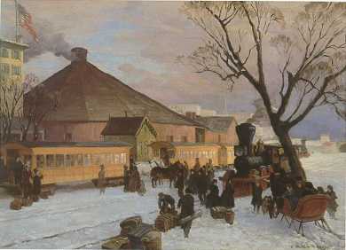 Sample artwork by Albert Pennoyer (1888 - 1957), known for landscape, portrait and mural painting, illustration - View similar artists and auction records