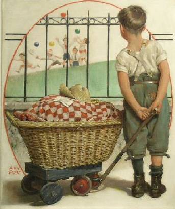 Sample artwork by Alan Stephens Foster (1892 - 1969), known for illustration-droll genre, sports - View similar artists and auction records