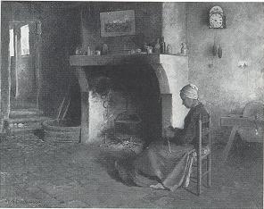 Knitting Beside the Hearth