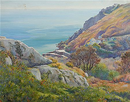 View of Lamorna from the Hill Above by Denys Law - Auction record, sale price, and art valuation. Compare with similar artists and explore comparable artworks.