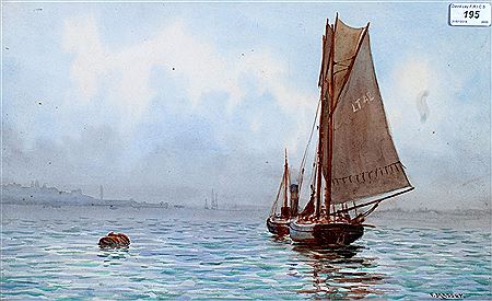Lowestoft Fishing Lugger Under Tow by Frederick Massey - Auction record, sale price, and art valuation. Compare with similar artists and explore comparable artworks.