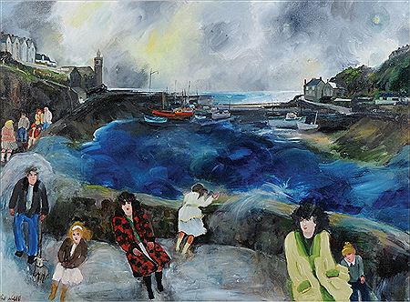 Winter, Porthleven by Gill Watkiss - Auction record, sale price, and art valuation. Compare with similar artists and explore comparable artworks.