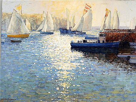 Sample artwork by David Rylance (Born 1941), known for landscape painting - View similar artists and auction records