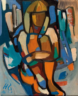 Sample artwork by Karl Hren (1912 - 1995), known for painting and sculpture - View similar artists and auction records