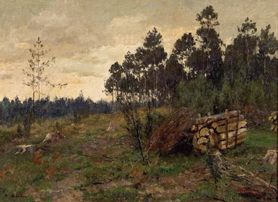 "Waldlichtung bei Abendstimmung"