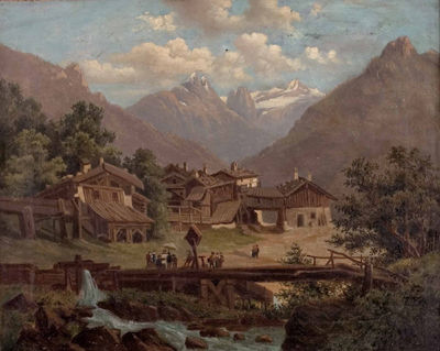 "Dorf Vulpmes im Stubaitale,Tirol"