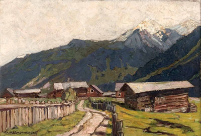 "Mittelberg (Walsertal) mit Blick zum Zwölfer"