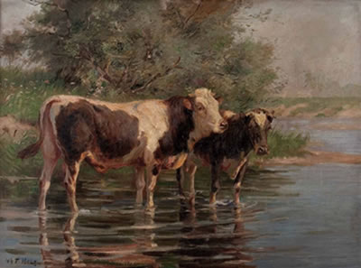 "Kühe am Wasser"