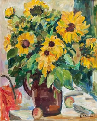 Sample artwork by Elfriede Mackel (1907 - 1993), known for graphic artist, sculptor, painter - View similar artists and auction records