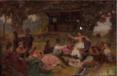 Gesellschaft beim Picknick