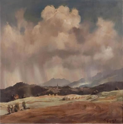 Sommertag mit Regenwolken